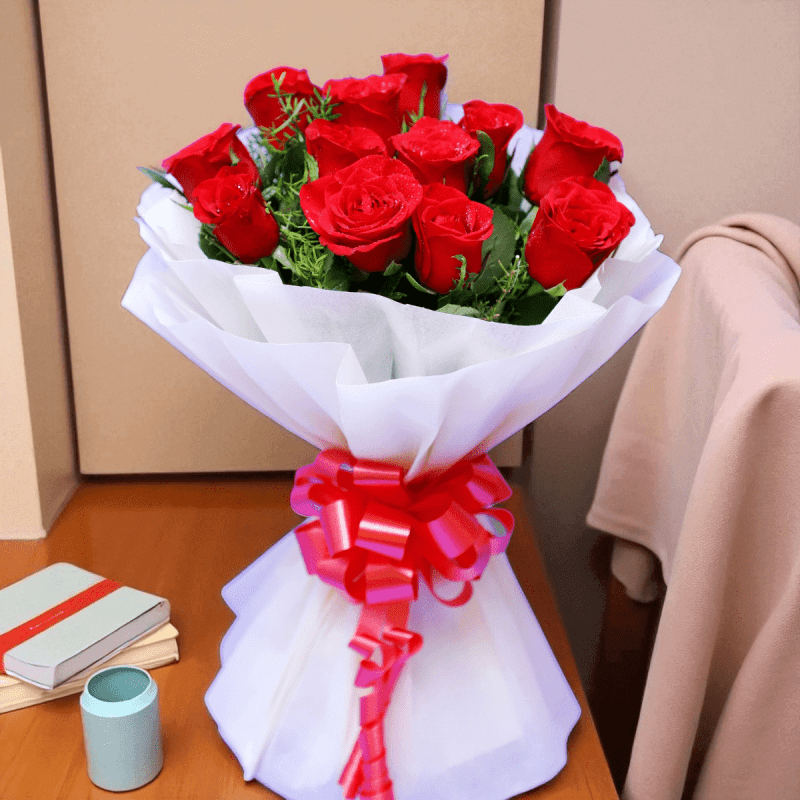 Red roses bouquet