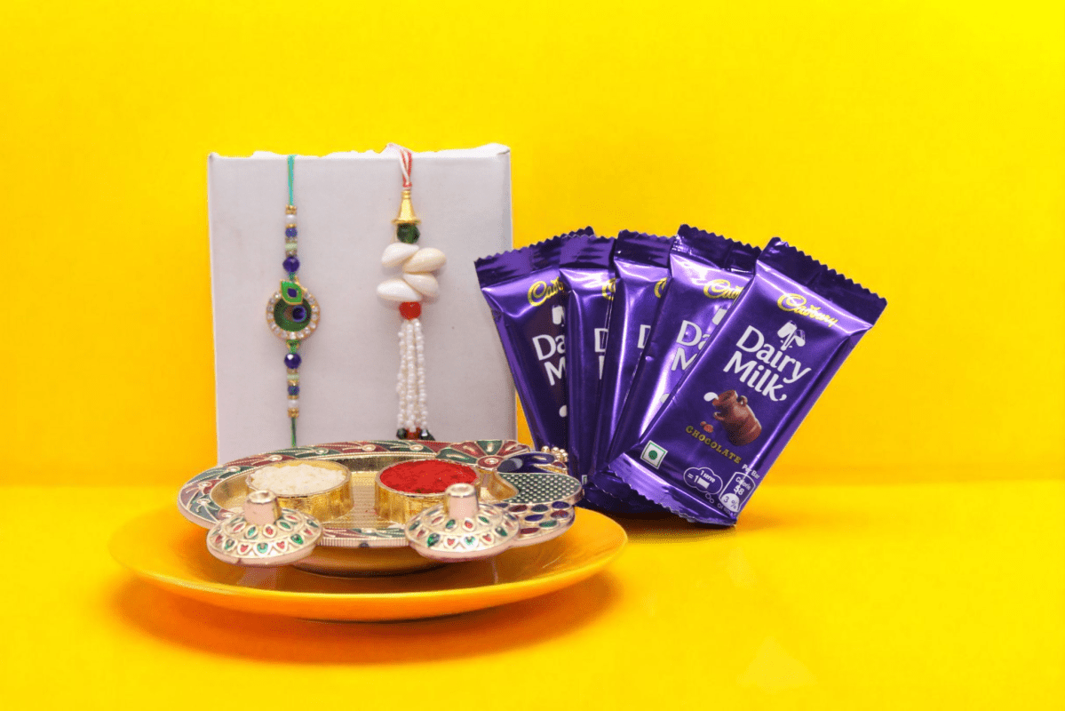 one for your brother and a matching lumba for your sister-in-law with sweet dairy milk chocolate